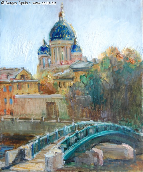 The autumn bridge. St.Petersburg