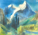 Artist Sergey Opuls - Painting "Dombai-Mountains"
