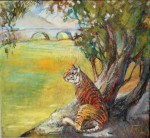 Artist Sergey Opuls - Painting "The Tiger of Panjshir"
