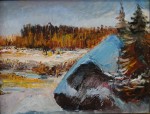 Artist Sergey Opuls - Painting "The stone guard under the snow. Hannila"