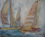  "Segelschiffe mit der Zaunfarbe gemalt"