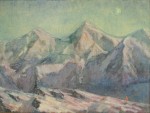 Artist Sergey Opuls - Painting "Khan-Tengri from the Victory peak"