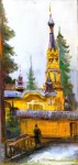 Artist Sergey Opuls - Painting "The temple of Peter and Paul in Vyritsa"