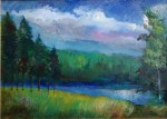 Artist Sergey Opuls - Painting "White Lake"