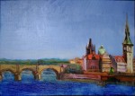 Artist Sergey Opuls - Painting "Charles Bridge from Streletsky Island"