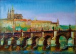 Artist Sergey Opuls - Painting "Charles Bridge from Smetana Museum"
