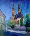 Artist Sergey Opuls - Painting "Church of St. Peter and Paul. Vyšehrad"
