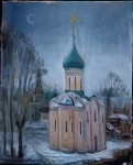 Artist Sergey Opuls - Painting "Pereslavl-Zalessky. Transfiguration Cathedral in evening"