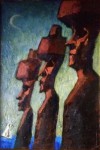 Artist Sergey Opuls - Painting "Easter Island idols"