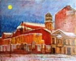 Artist Sergey Opuls - Painting "Synagogue in St. Petersburg"
